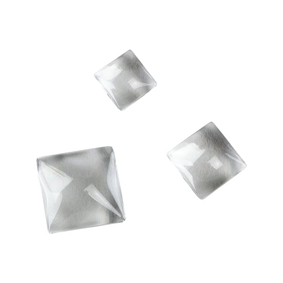 Clear Glass Cabochon - Square in 3 sizes