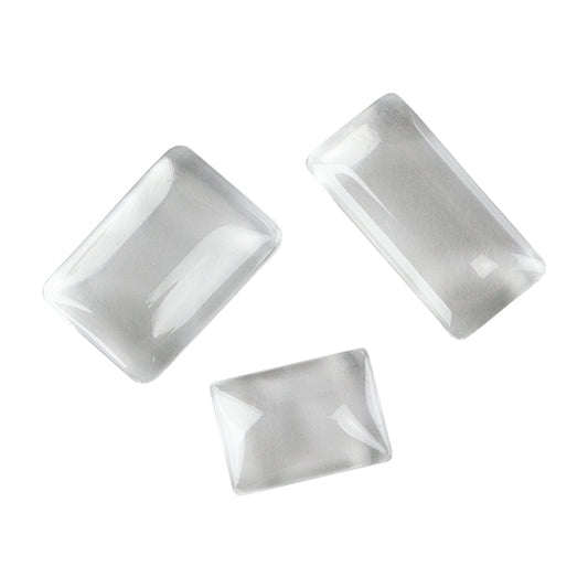 Clear Glass Cabochon - Rectangle in 3 sizes