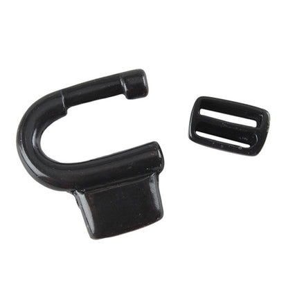 Gunmetal Plate Leather Clasp - Horseshoe 10mm - Cool Tools