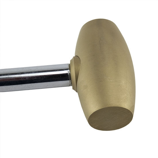 Hammer - Brass - 1 lb Quality constructed 1 lb solid brass head hammer is perfect for hammering ferrous or non-ferrous metals and is excellent for stamping and dapping. Smooth brass head is secured on metal handle with comfortable grips