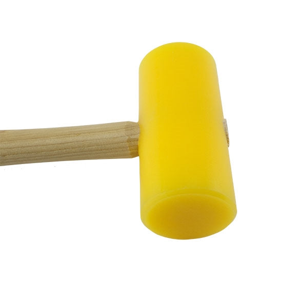 Mallet - Yellow Plastic - Weighted 6 oz with wood handle