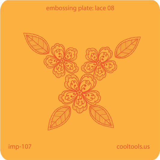 Jewelry Embossing Plate - Lace 08