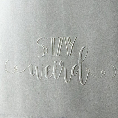 Jewelry Embossing Plate - Stay Weird - Cool Tools