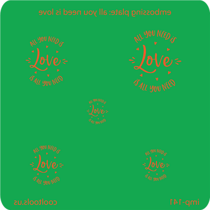 Jewelry Embossing Plate - All You Need is Love - Cool Tools