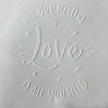 Jewelry Embossing Plate - All You Need is Love - Cool Tools