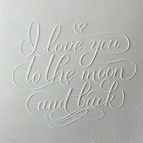 Jewelry Embossing Plate - I Love You to the Moon and Back