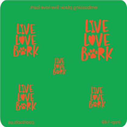 Jewelry Embossing Plate - Live Love Bark - Cool Tools