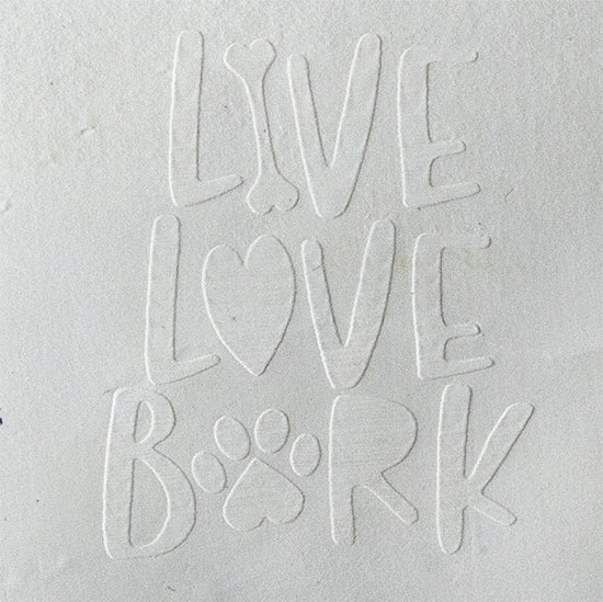 Jewelry Embossing Plate - Live Love Bark