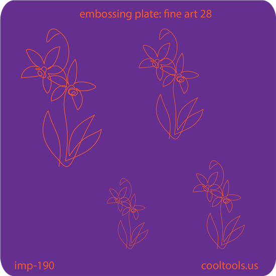 Jewelry Embossing Plate - Fine Art 28