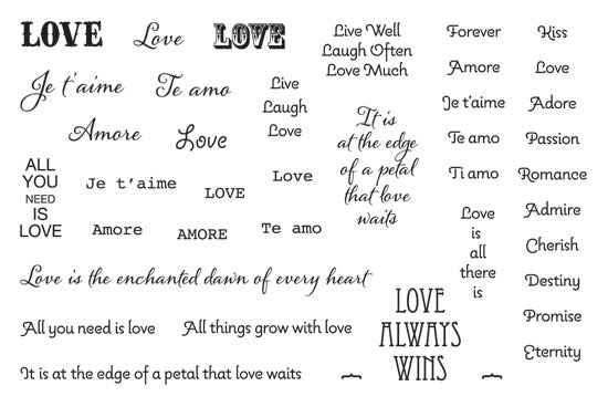 Jewel Stamps - Loving Words design