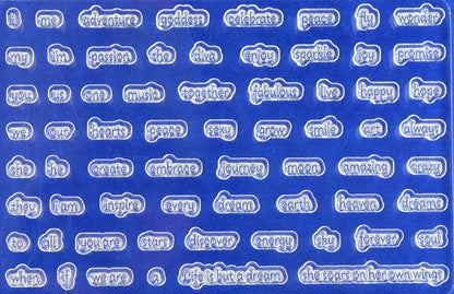 Jewel Stamps - Poetic Words out of package