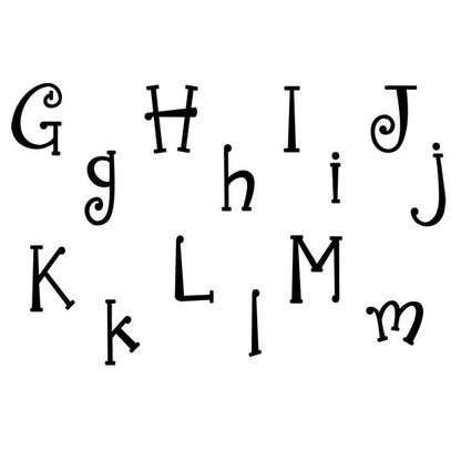 Jewel Stamps - Initials Complete Alphabet - Cute 'N Quirky design