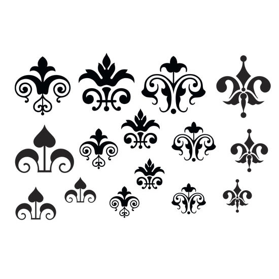 Jewel Stamps - Floral Fleur de Lis 2 design