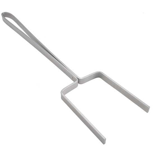 metal Enameling Fork Sturdy enameling fork for moving workpieces in and out of the kiln. When working with enamels, the work is inserted and removed at high temperatures. The 14" long handle maintains a safe distance from the heat.