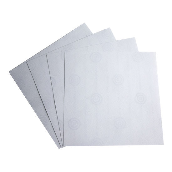 5 sheets of Bullseye ThinFire Kiln Shelf Paper 7" x 7"