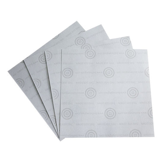 4 sheets of Bullseye ThinFire Kiln Shelf Paper 5" x 5"