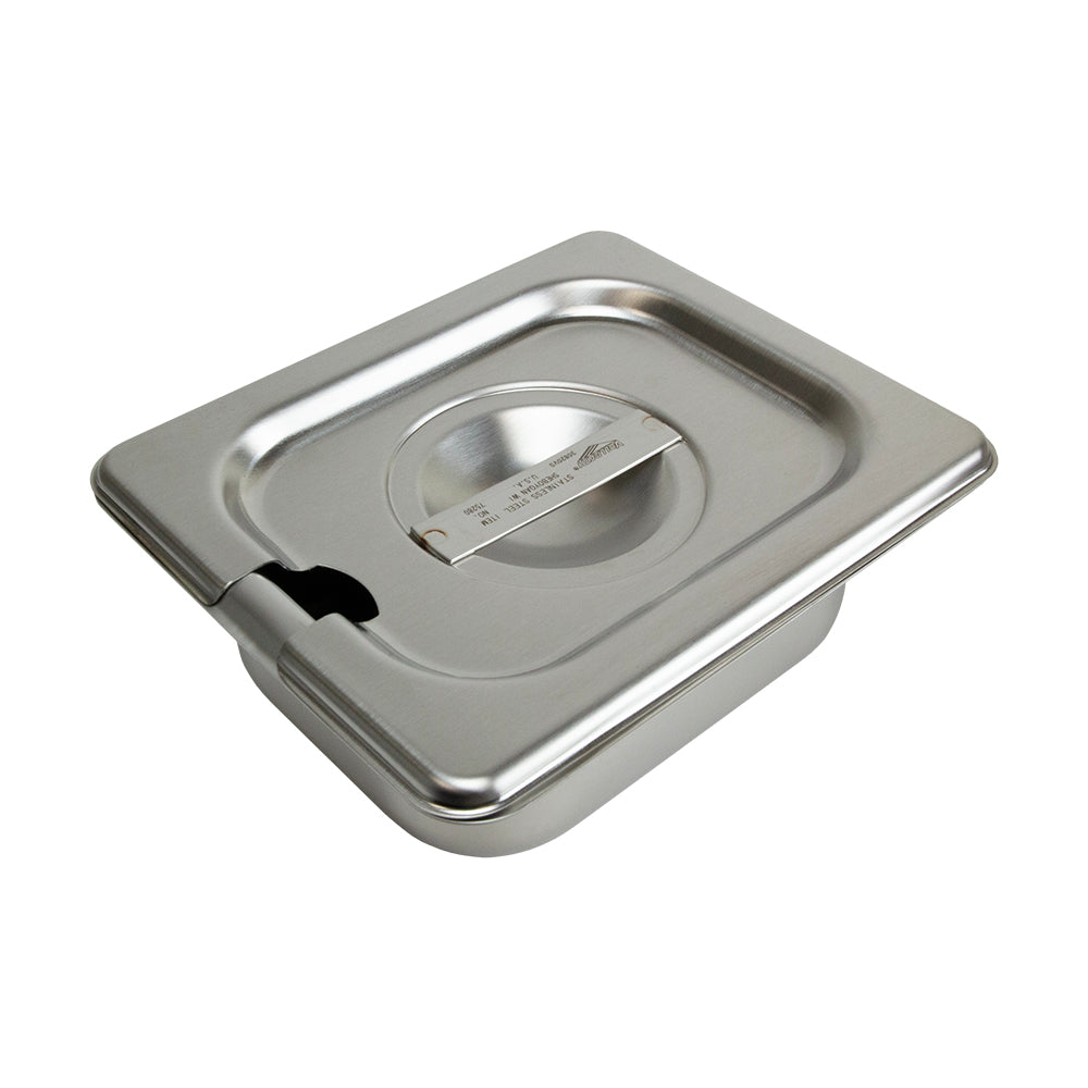 metal Firing Pan - Narrow - 2-1/2" high with slotted lid