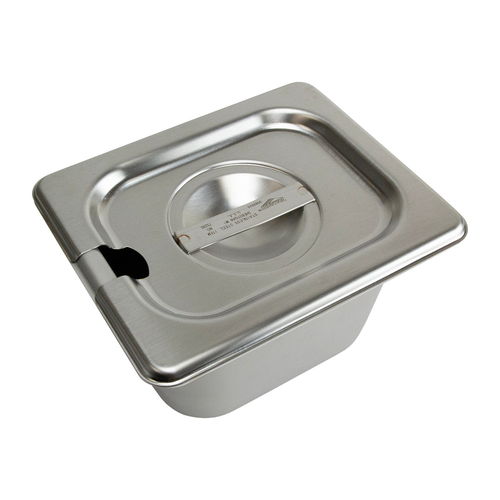 metal Firing Pan - Narrow - 4" high with slotted lid