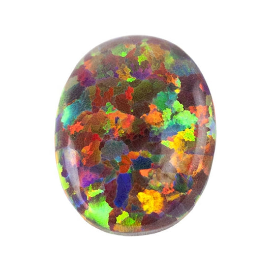 Imitation Red Opal Gemstone - Cabochon Oval