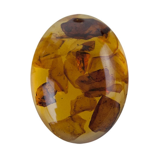 Cabochon Oval Amber Gemstone example one