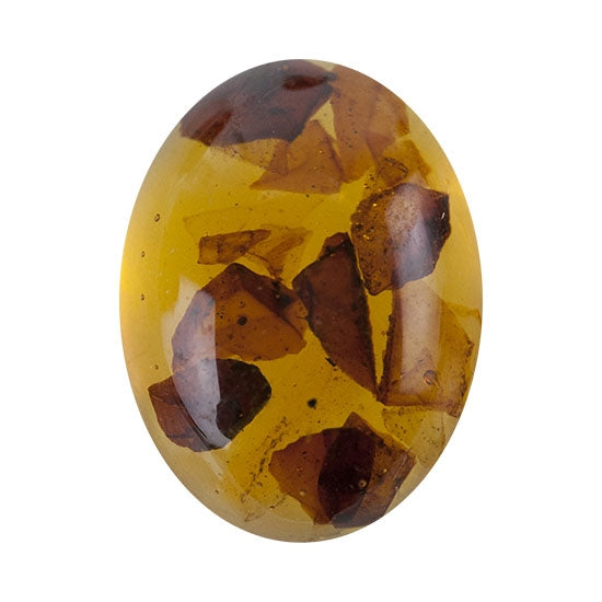 Cabochon Oval Amber Gemstone example  two