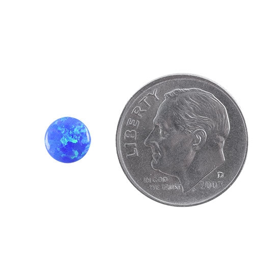 Imitation Peacock Opal Gemstone - Cabochon Round 6mm Pkg/2