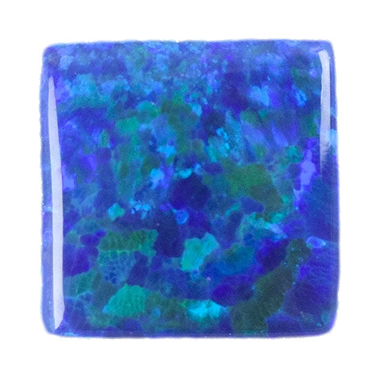 Lab Gemstone - Opal Blue/Green - Square 6mm Pkg/2