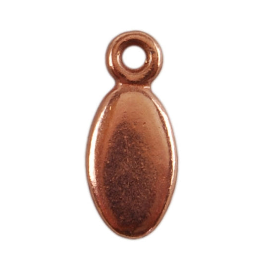 Copper Plate Shape - Oval Pendant - 5mm x 8.5mm