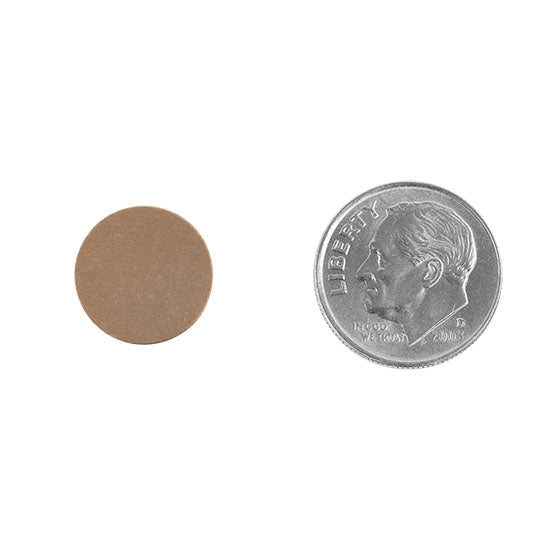 Copper Shape - Circle - 1/2"  with dime