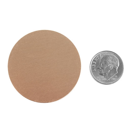 Copper Shape - Circle - 1-1/2" with dime