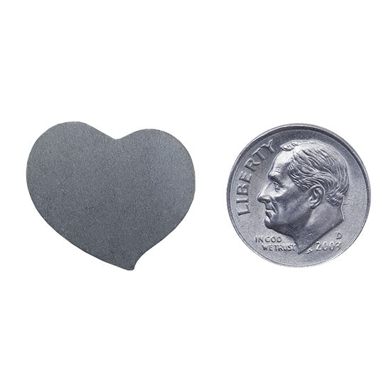 Nickel Shape - Swirly Heart - 3/4" Pkg/4