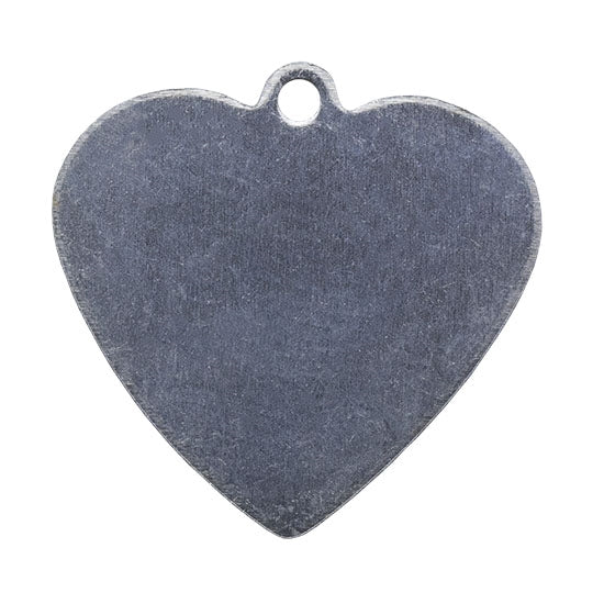 Nickel Shape - Heart Pendant - 5/8" Pkg/6