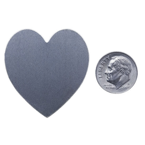 Nickel Shape - Heart - 1-1/2" Pkg/2