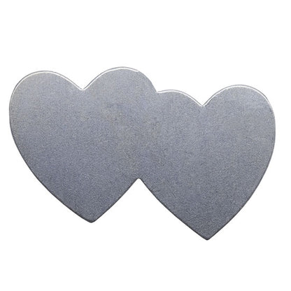 Nickel Shape - Double Heart - 1-7/16" Pkg/4 - Cool Tools