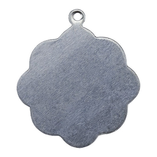 Nickel Shape - Flower Pendant - 3/4" Pkg/6