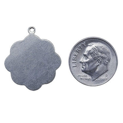 Nickel Shape - Flower Pendant - 3/4" Pkg/6 - Cool Tools