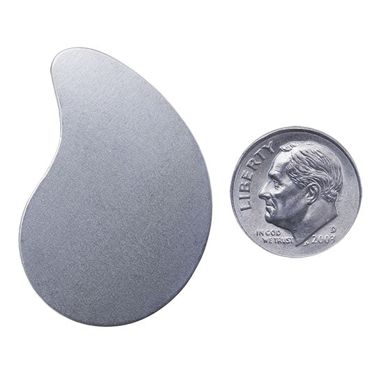 Nickel Shape - Paisley - 1-3/8" Pkg/2