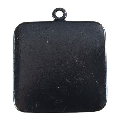 Gunmetal Plate Shape - Square Pendant - 25mm Pkg/2 - Cool Tools