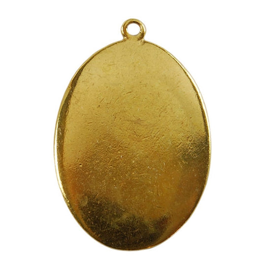 Gold Plate Shape - Oval Pendant - 22mm x 30mm Pkg/4