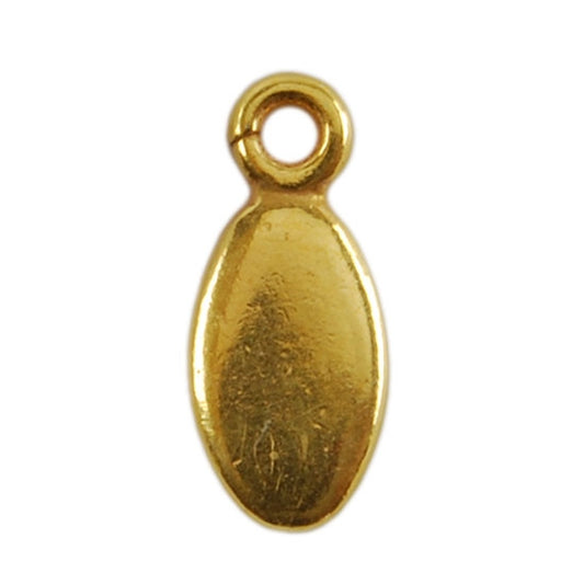 Gold Plate Shape - Oval Pendant - 5mm x 8.5mm Pkg/4