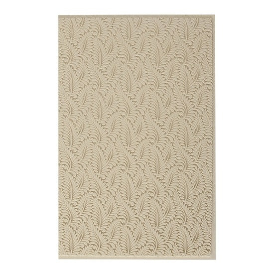 Mega Texture Tile - Crown Fern. Use to impress texture in soft clays. Mega Texture Tiles are perfect for projects both large and small. Mega Tiles measure 9-1/4" x 6" and are about 7 times larger than Texture Tiles. These textures are flexible, washable and can be used with any soft clay.