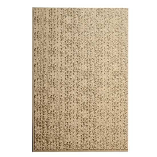 Mega Texture Tile - Bamboo Use to impress texture in soft clays. Mega Texture Tiles are perfect for projects both large and small. Mega Tiles measure 9-1/4" x 6" and are about 7 times larger than Texture Tiles. These textures are flexible, washable and can be used with any soft clay.