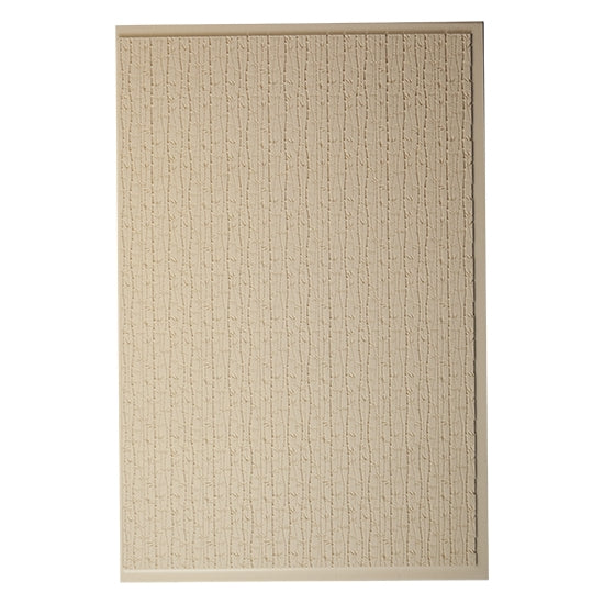 Mega Texture Tile - Bamboo Embossed Use to impress texture in soft clays. Mega Texture Tiles are perfect for projects both large and small. Mega Tiles measure 9-1/4" x 6" and are about 7 times larger than Texture Tiles. These textures are flexible, washable and can be used with any soft clay.