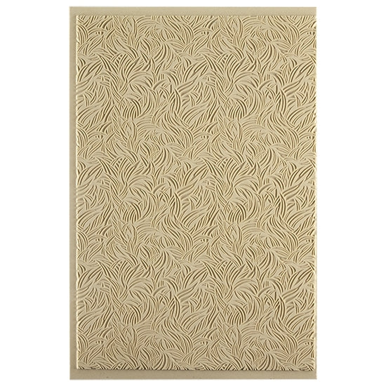 Mega Texture Tile - Grass Embossed. Use to impress texture in soft clays. Mega Texture Tiles are perfect for projects both large and small. Mega Tiles measure 9-1/4" x 6" and are about 7 times larger than Texture Tiles. These textures are flexible, washable and can be used with any soft clay.