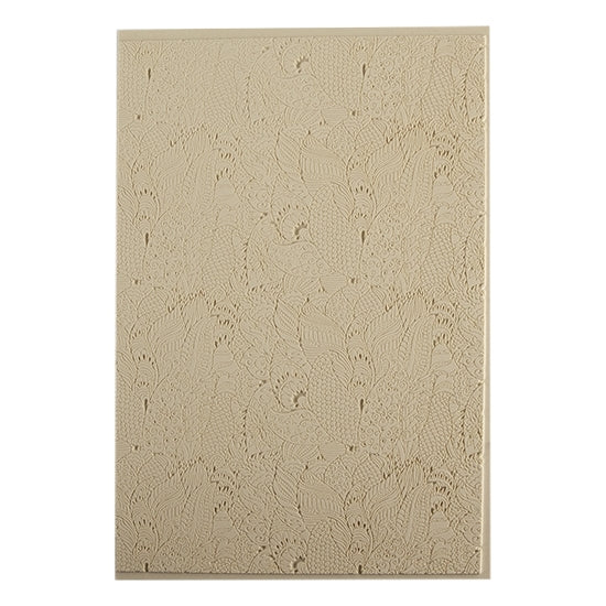 Mega Texture Tile - Jungle Love Fineline. Use to impress texture in soft clays. Mega Texture Tiles are perfect for projects both large and small. Mega Tiles measure 9-1/4" x 6" and are about 7 times larger than Texture Tiles. These textures are flexible, washable and can be used with any soft clay.