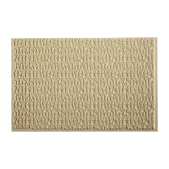 Mega Texture Tile - Ancient People Use to impress texture in soft clays. Mega Texture Tiles are perfect for projects both large and small. Mega Tiles measure 9-1/4" x 6" and are about 7 times larger than Texture Tiles. These textures are flexible, washable and can be used with any soft clay.