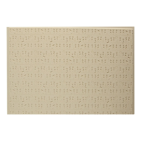 Mega Texture Tile - Ancient People Fineline Use to impress texture in soft clays. Mega Texture Tiles are perfect for projects both large and small. Mega Tiles measure 9-1/4" x 6" and are about 7 times larger than Texture Tiles. These textures are flexible, washable and can be used with any soft clay.