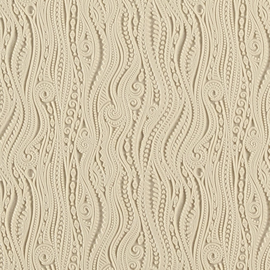 Mega Texture Tile - Tribal Vines. Use to impress texture in soft clays. Mega Texture Tiles are perfect for projects both large and small. Mega Tiles measure 9-1/4" x 6" and are about 7 times larger than Texture Tiles. These textures are flexible, washable and can be used with any soft clay.