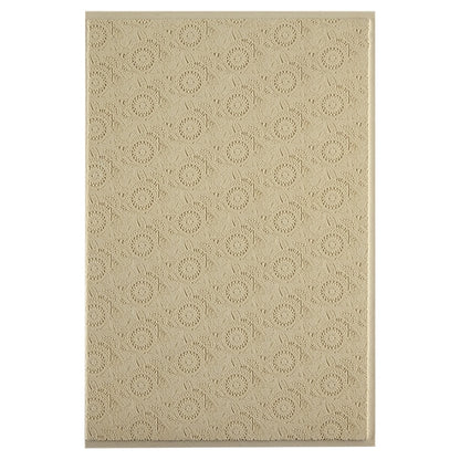 Mega Texture Tile - Floral Medallions. Use to impress texture in soft clays. Mega Texture Tiles are perfect for projects both large and small. Mega Tiles measure 9-1/4" x 6" and are about 7 times larger than Texture Tiles. These textures are flexible, washable and can be used with any soft clay.