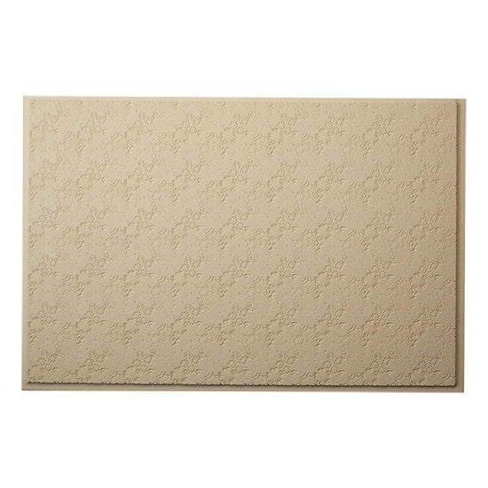 Mega Texture Tile - Daisy Paisley. Use to impress texture in soft clays. Mega Texture Tiles are perfect for projects both large and small. Mega Tiles measure 9-1/4" x 6" and are about 7 times larger than Texture Tiles. These textures are flexible, washable and can be used with any soft clay.